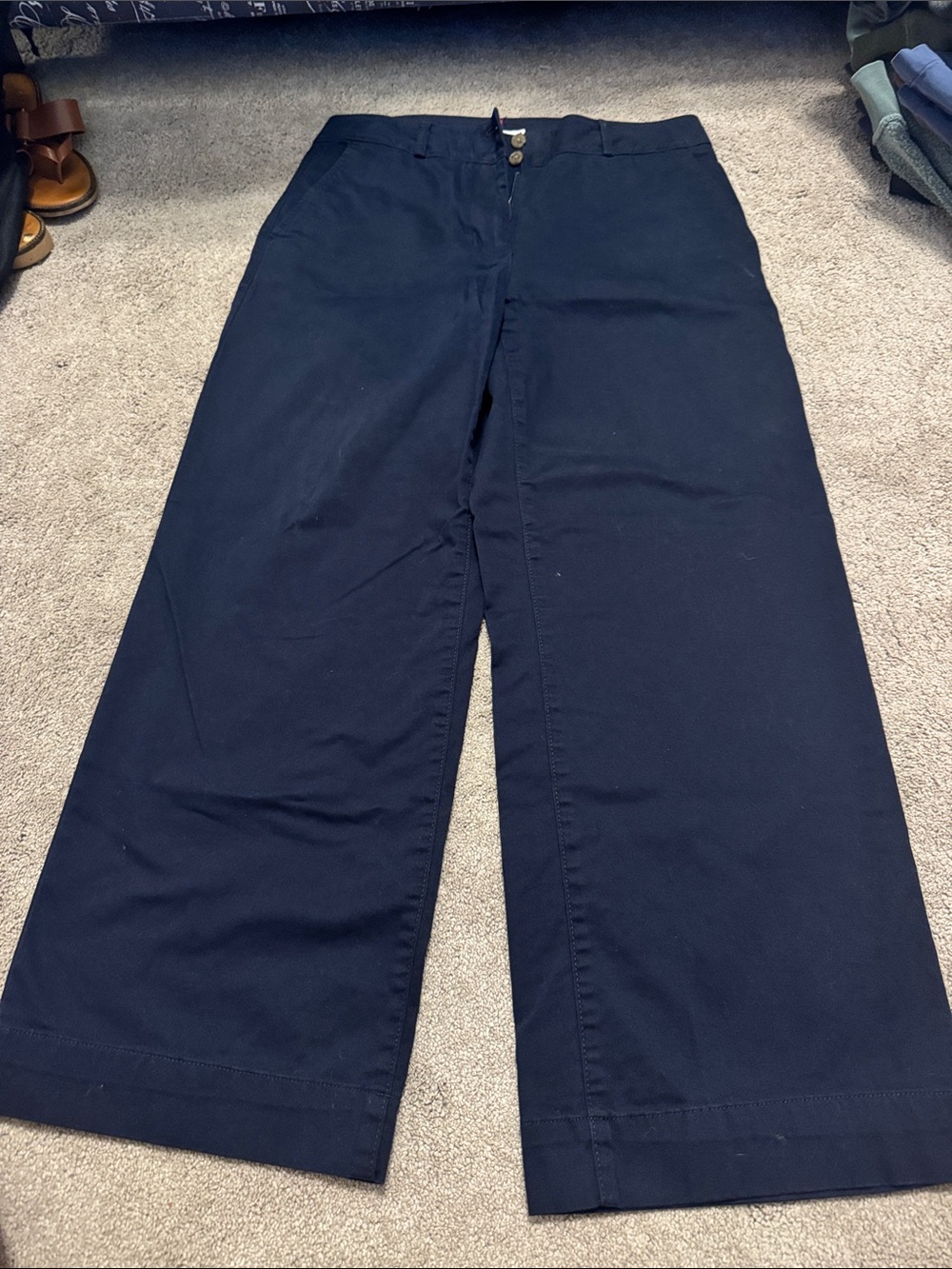 Tommy Hilfiger Wide Leg Navy Pants